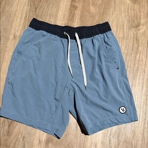 Vuori Men's Athletic Shorts - Blue and Black
